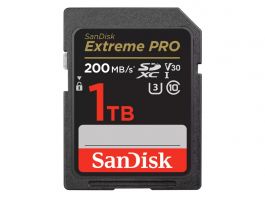 SANDISK 121599, SDXC EXTREME PRO KÁRTYA 1TB, 200/140 MB/s , UHS-I, Class 10, U3, V30
